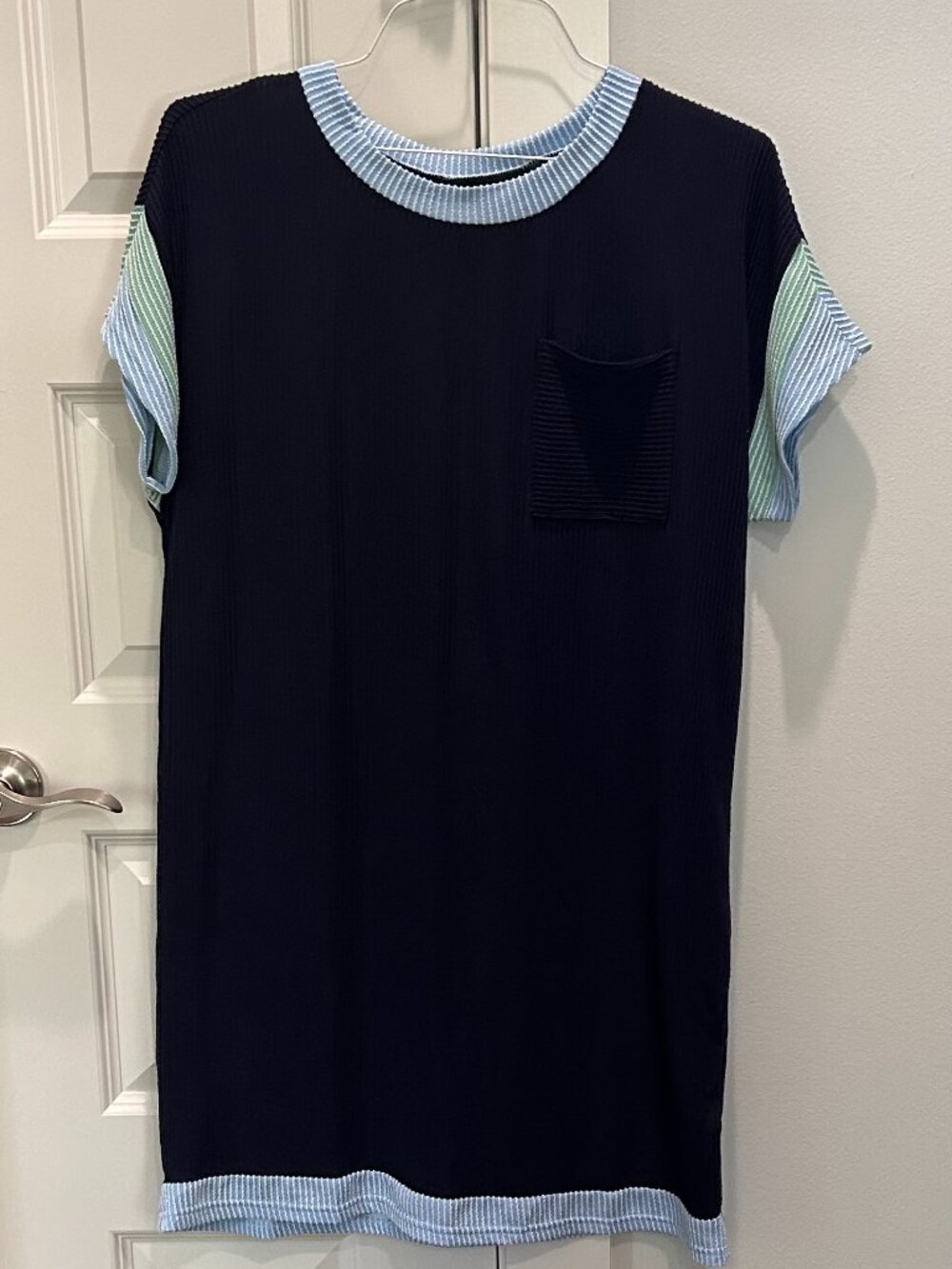 Raised Rib Navy Dress